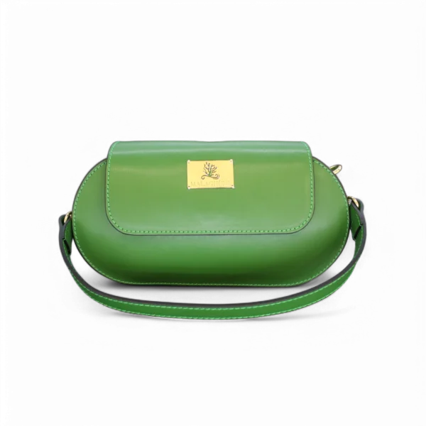 Borsa POCKET in vera pelle verde