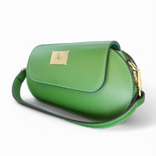 Borsa POCKET in vera pelle verde - immagine 3